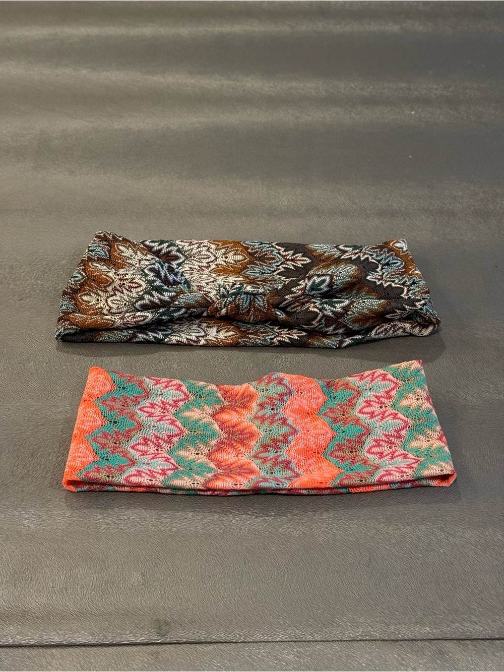 Women’s Patterned Knit Headbands - Multicolor & Brown.